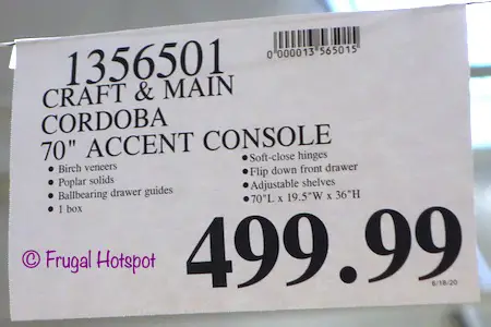 Craft + Main Cordoba 70 Accent Console Costco Price Craft + Main Cordoba 70 Accent Console Costco Price