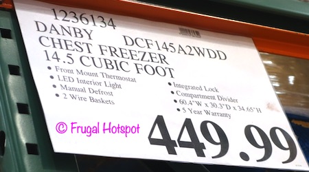 Danby Chest Freezer 14.5 Cu. Ft. Costco Price