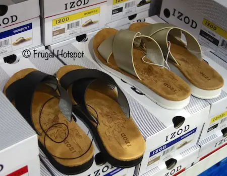 izod ladies strap sandal gold