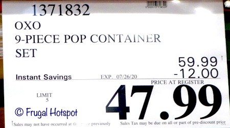 OXO SoftWorks POP Container Set Costco Sale Price OXO SoftWorks POP Container Set Costco Sale Price