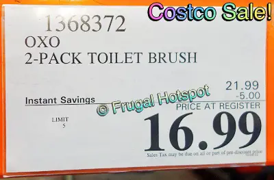 OXO SoftWorks Toilet Brush 2pc Set | Costco Sale Price