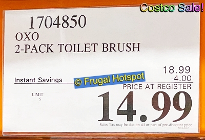 Oxo Toilet Brush 2 pack | Costco Sale Price | Item 1704850