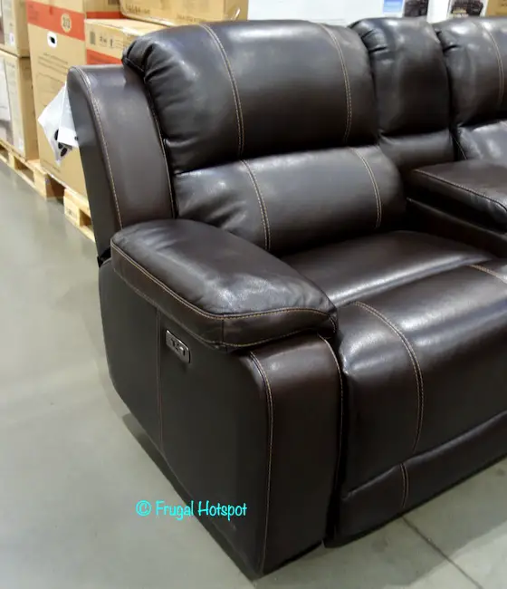 Pulaski Dunhill Leather Power Reclining Sectional Chair Costco Display