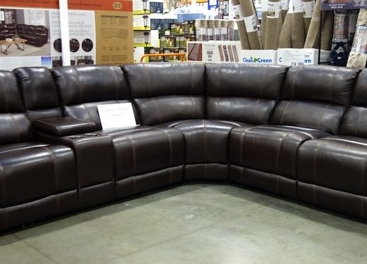 Pulaski Dunhill Leather Power Reclining Sectional Costco Display