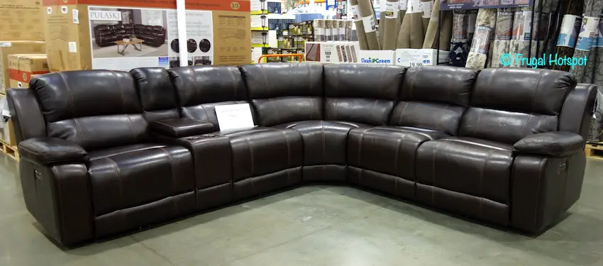 Pulaski Dunhill Leather Power Reclining Sectional Costco Display