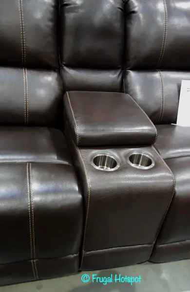 Pulaski Dunhill Leather Power Reclining Sectional Cupholders Costco Display Pulaski Dunhill Leather Power Reclining Sectional Cupholders Costco Display