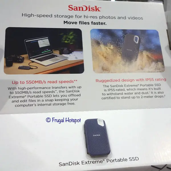 SanDisk Extreme Portable 1TB Solid State Drive Costco