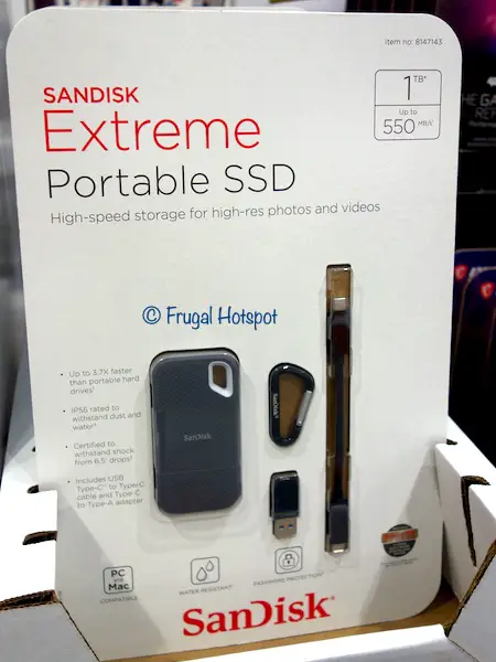 SanDisk Extreme Portable 1TB Solid State Drive Costco