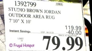 Studio Brown Jordan Outdoor Indoor Area Rug Costco Sale Price