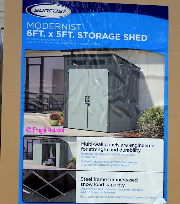 costco - suncast 6'x5' resin modernist storage shed 9