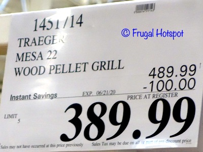 Traeger Mesa 22 Wood Pellet Grill Costco Sale Price