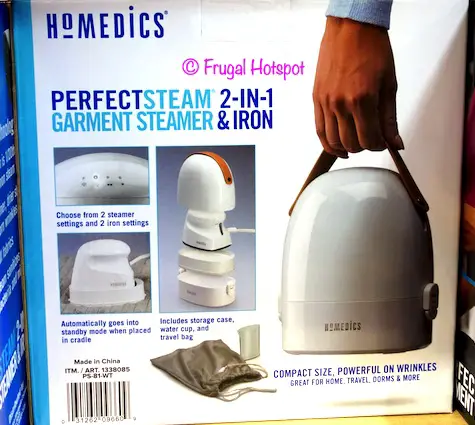 HoMedics Perfect Steam 2 In 1 Portable Garment Steamer & Iron 