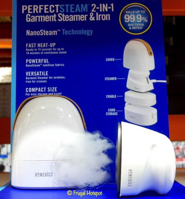 Costco Sale HoMedics Perfect Steam 2in1 Mini Garment Steamer / Iron