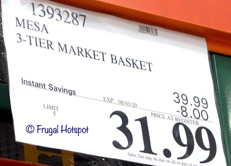 Mesa 3-Tier Market Basket Costco Sale Price