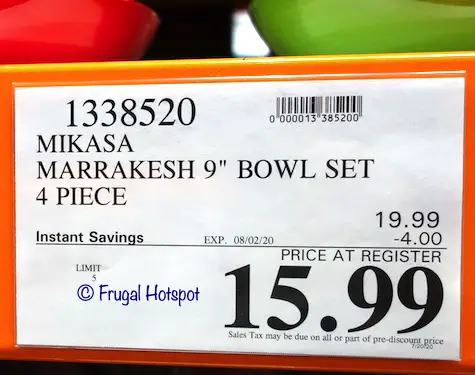 Mikasa Marrakesh 9 Stoneware Bowl 4-Piece Costco Sale Price Mikasa Marrakesh 9 Stoneware Bowl 4-Piece Costco Sale Price
