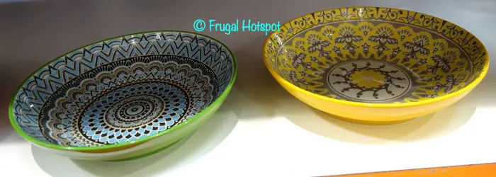 Mikasa Marrakesh 9 Stoneware Bowl Green and Yellow Costco Display