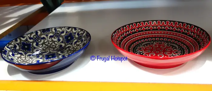 Mikasa Marrakesh 9 Stoneware Bowl Red and Blue Costco Display