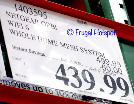 Netgear Orbi WiFi 6 Whole Home Mesh System Costco Sale Price Netgear Orbi WiFi 6 Whole Home Mesh System Costco Sale Price
