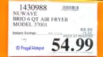 Nuwave Brio 6-Qt Air Fryer Costco Sale Price Nuwave Brio 6-Qt Air Fryer Costco Sale Price