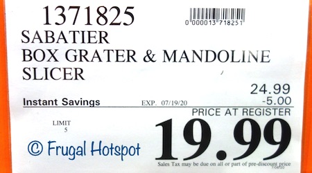 Sabatier Box Grater + Mandoline Costco Sale Price Sabatier Box Grater + Mandoline Costco Sale Price