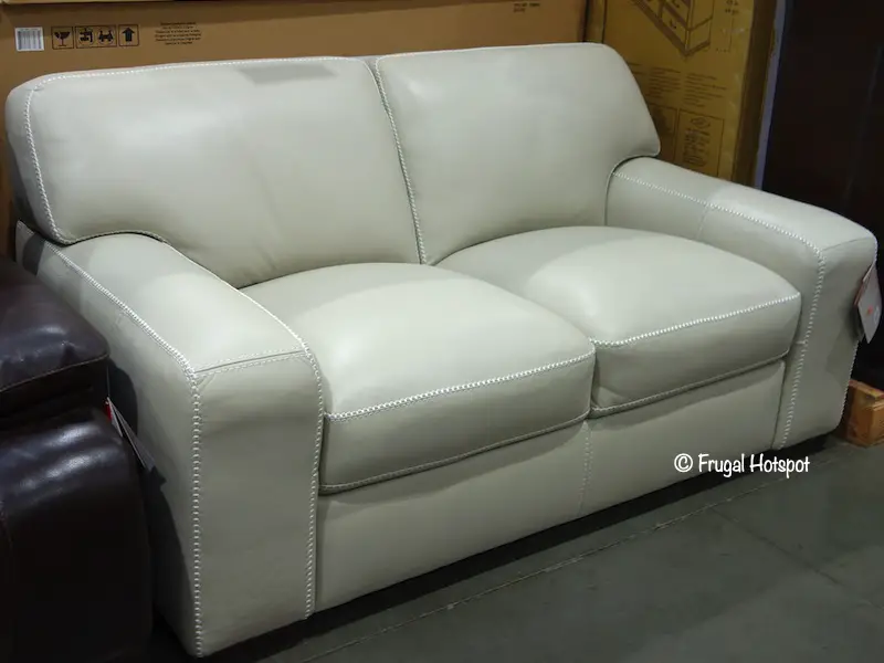 Simon Li Buckley Leather Loveseat Costco Display