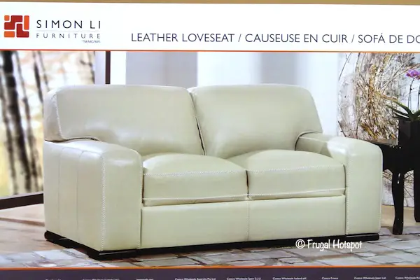 Simon Li Buckley Leather Loveseat Costco