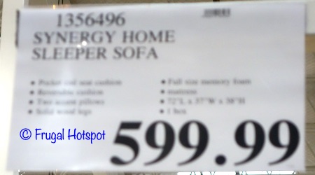 Synergy Fabric Sleeper Sofa Costco Price