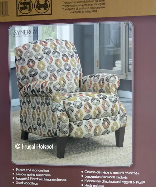 Synergy Home Fabric Pushback Recliner Box Costco 1356685 Synergy Home Fabric Pushback Recliner Box Costco 1356685