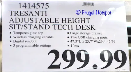 Tresanti Adjustable Height Desk 2020 Costco Price