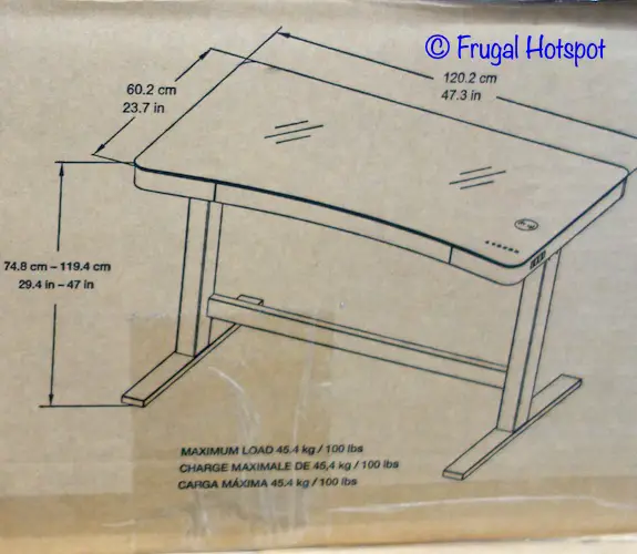 Tresanti Adjustable Height Desk Dimensions Costco 2020