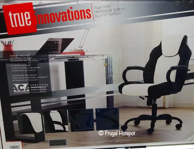 True Innovations Task Chair Black and White Costco