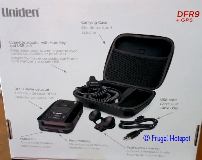 Uniden DFR9 Super Long Range Laser Radar Detector whats included Costco