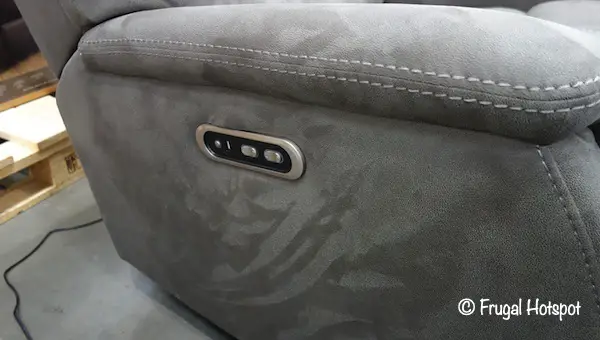 Barcalounger Gray Fabric Power Recliner Buttons Costco display Barcalounger Gray Fabric Power Recliner Buttons Costco display