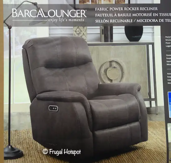 Barcalounger Gray Fabric Power Recliner Costco