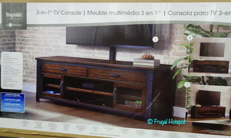 Bayside Furnishings Odessa 72 3-in-1 TV Stand Costco