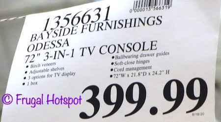 Bayside Furnishings Odessa TV Stand Costco Price Bayside Furnishings Odessa TV Stand Costco Price