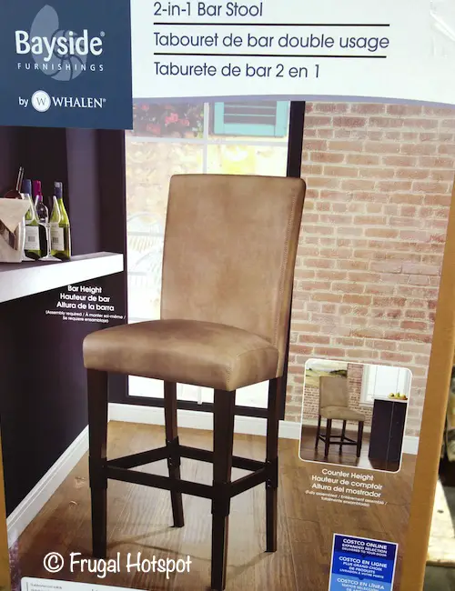 Bayside Furnishings Parson 2-in-1 Bar Stool | Costco