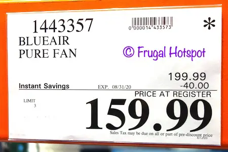 Blueair Blue Pure Fan Costco Sale Price