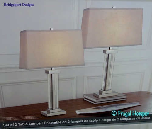 Bridgeport Designs Crystal Panel Table Lamp Costco