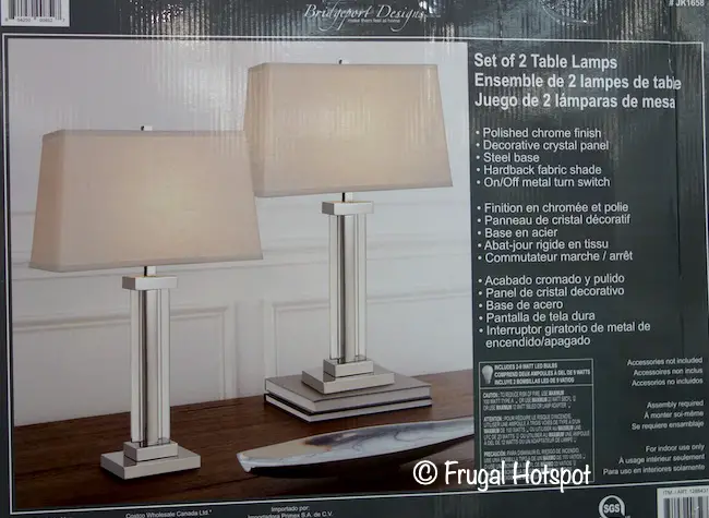 Bridgeport Designs Crystal Panel Table Lamp Description Costco