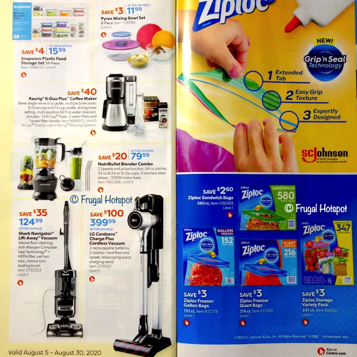 Costco Coupon Book AUGUST 2020 Page 18, Page 19