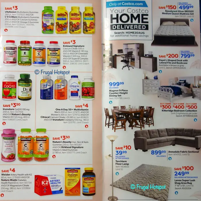 Costco Coupon Book AUGUST 2020 Page 30, Page 31