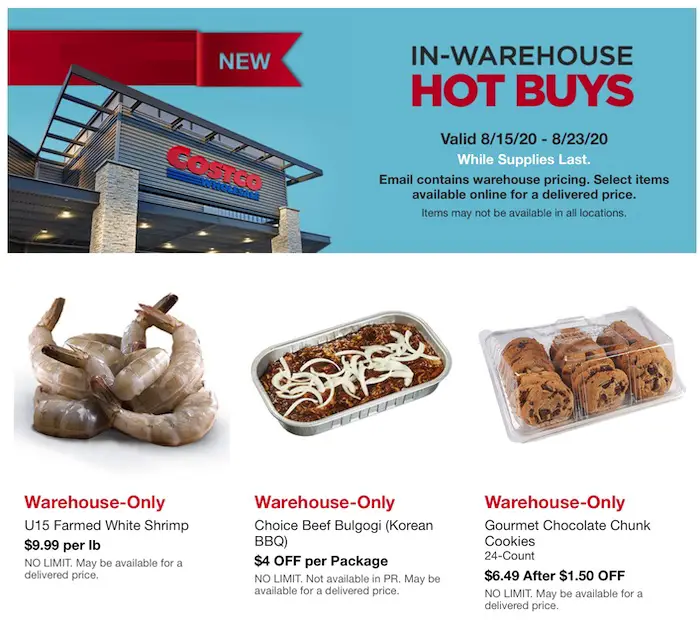 Costco Hot Buys August 2020 Page 1