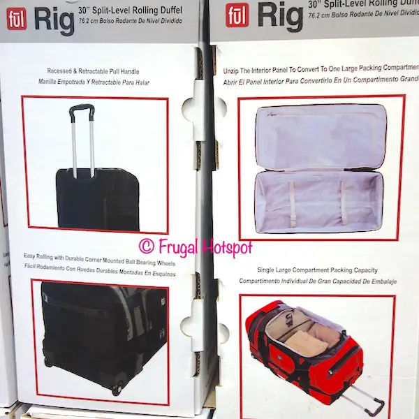 Ful Rig Deluxe 30 Rolling Duffel Interior Costco