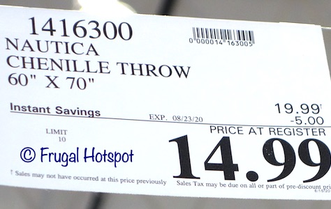 Nautica Home Chenille Throw Costco Sale Price Nautica Home Chenille Throw Costco Sale Price