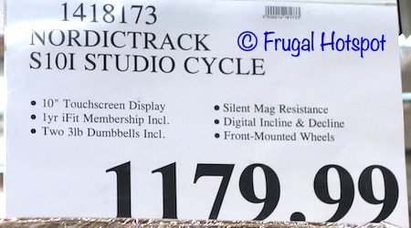 NordicTrack Commercial S10i Studio Cycle Costco Price