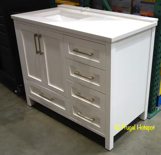 Ove Decors Lourdes 42 White Vanity Costco Display