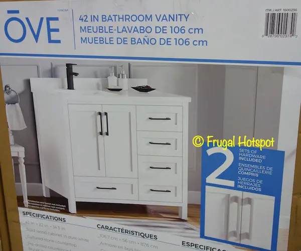 Ove Decors Lourdes 42 White Vanity Costco