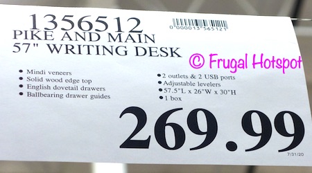 Pike and Main 57 Writing Desk Costco price