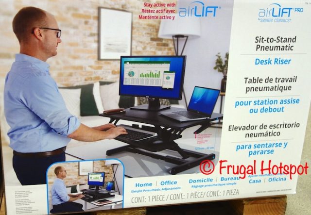 Seville Classics airLIFT Sit-to-Stand Desk Riser on Sale at Costco!